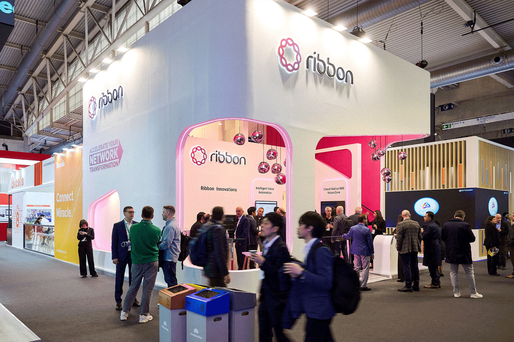 Ribbon at MWC: Networking stand for networking solutions experts