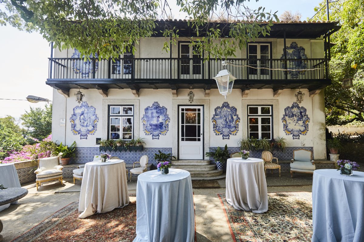 Lisbon outdoor venue for events with traditional Portuguese design